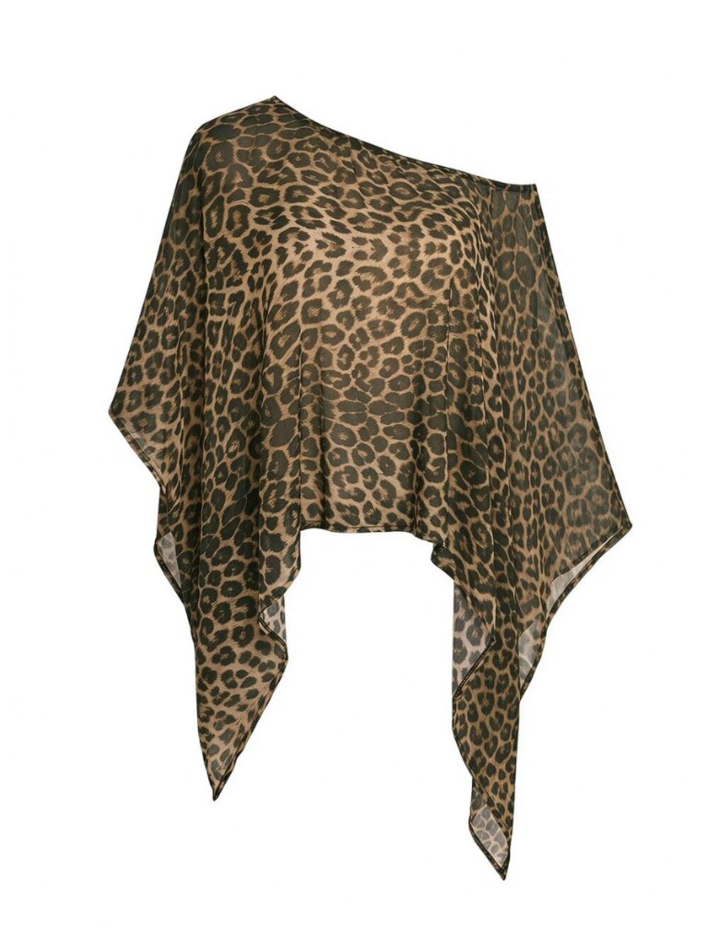 Women's Cheetah Off The Shoulder Poncho Top Leopard Going Out Tops